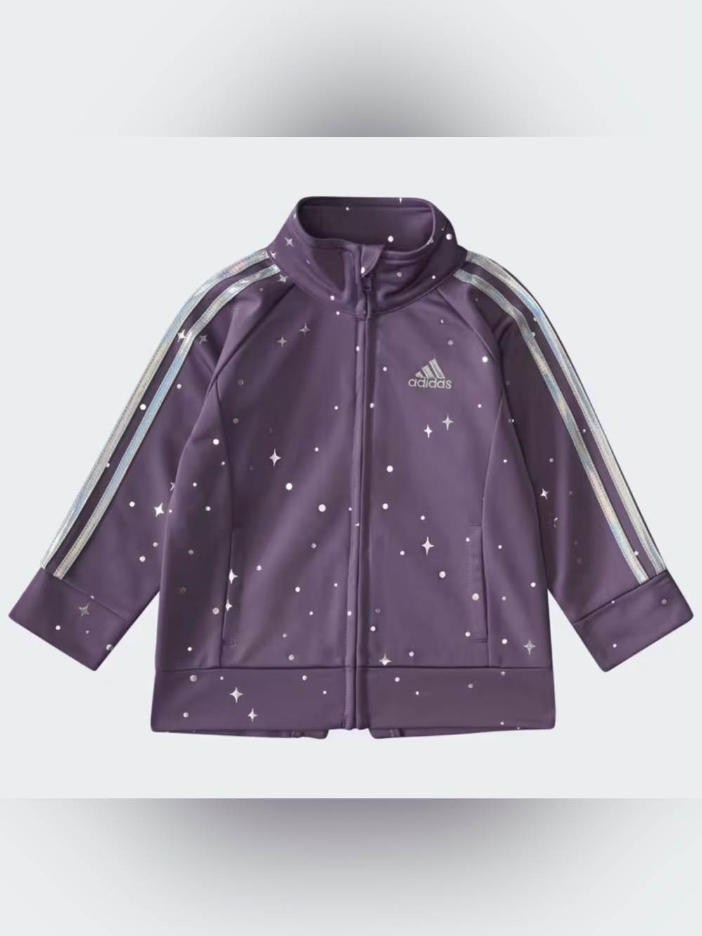 adidas Purple PRINTED GLAM TRICOT TRACK Jacket - stars - galaxy - active wear